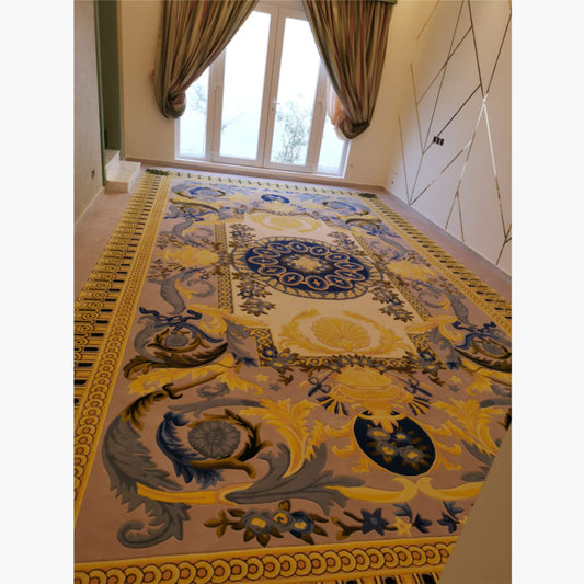 Luxury Hand Tufted New Zealand Wool Rug – Classical Design