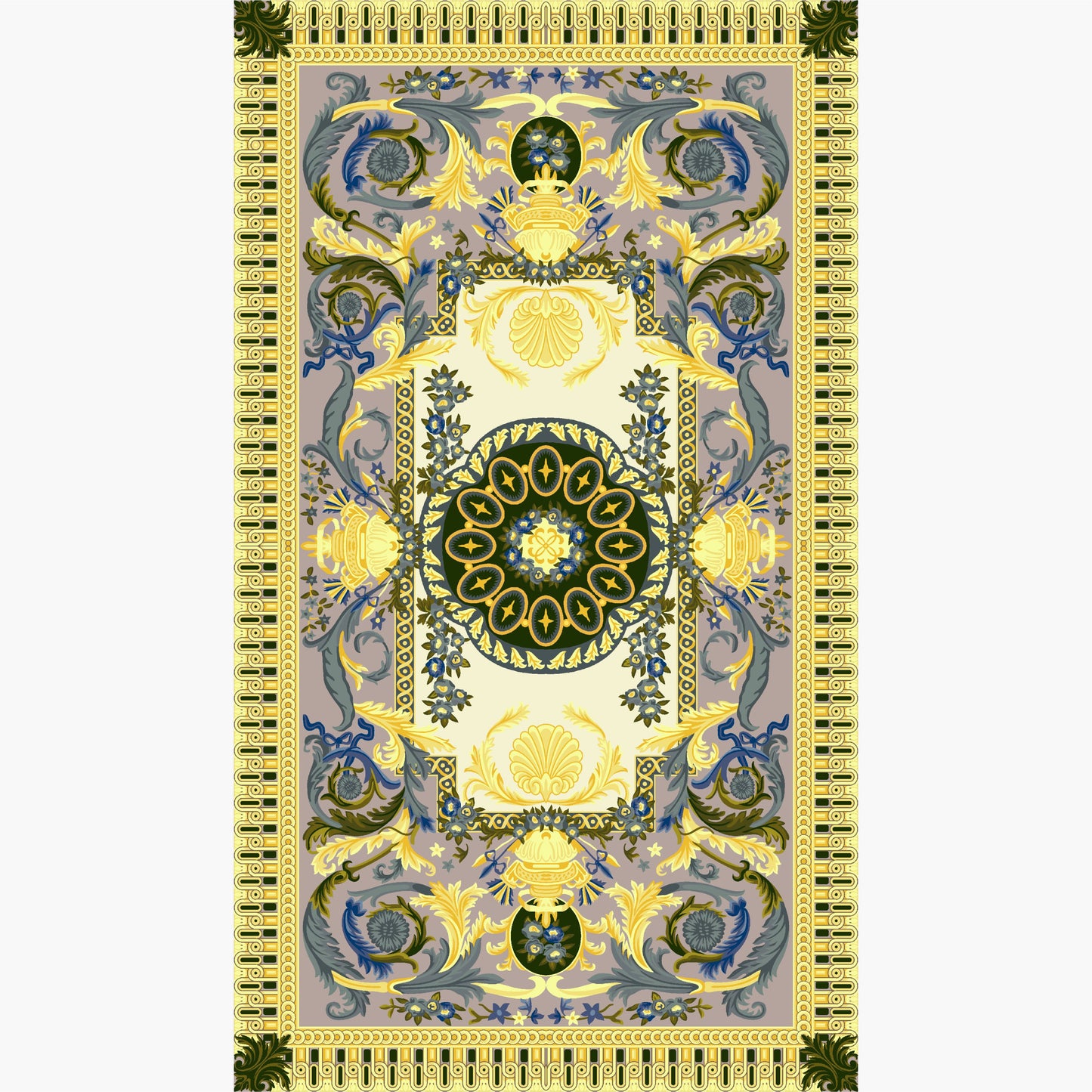 Luxury Hand Tufted New Zealand Wool Rug – Classical Design