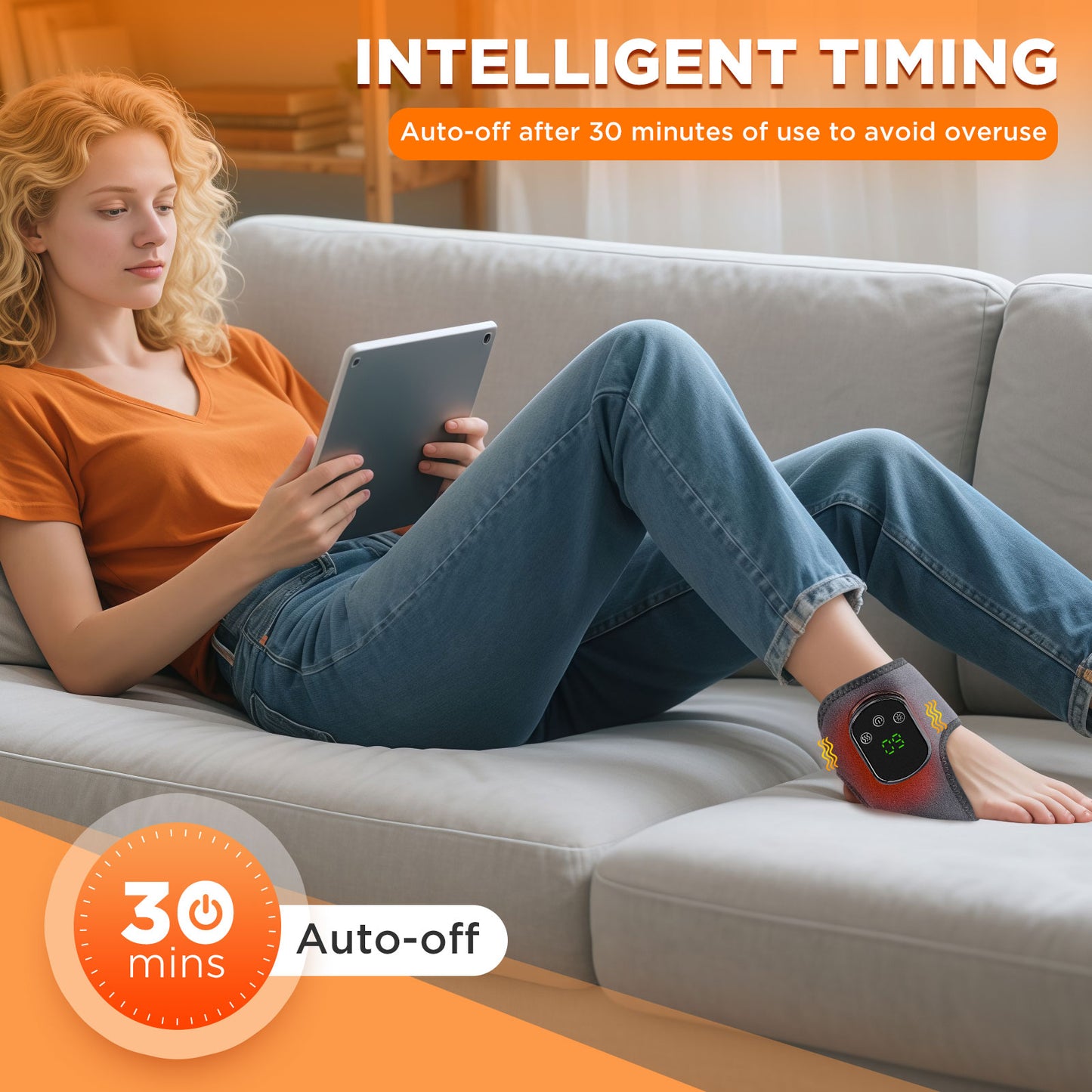 Adjustable Heated Ankle & Wrist Wrap Massager