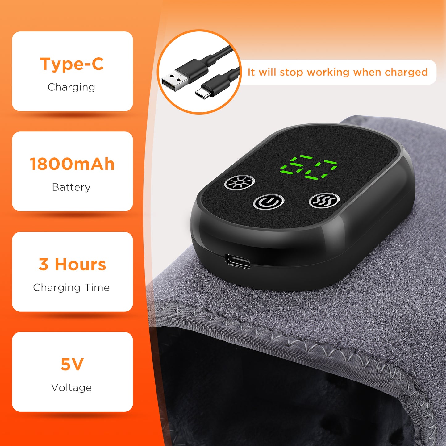 Adjustable Heated Ankle & Wrist Wrap Massager
