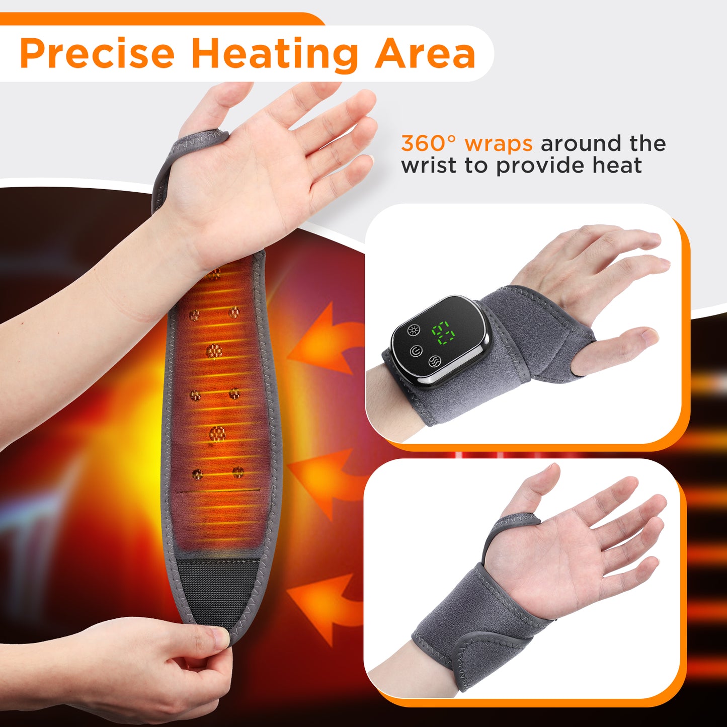 Adjustable Heated Ankle & Wrist Wrap Massager