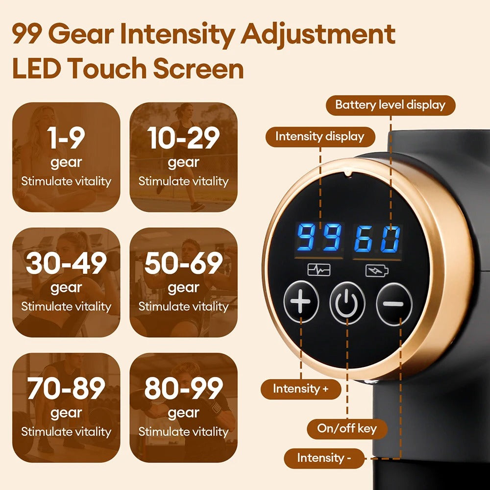 99-Level High-Frequency Massage Gun