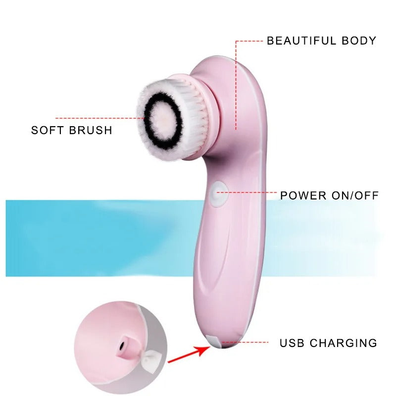 Electric Facial Cleansing Brush with USB Charging